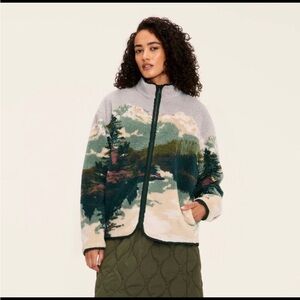 Woolrich x Target Adult Printed Landscape Zip-Up Fleece Jacket Unisex